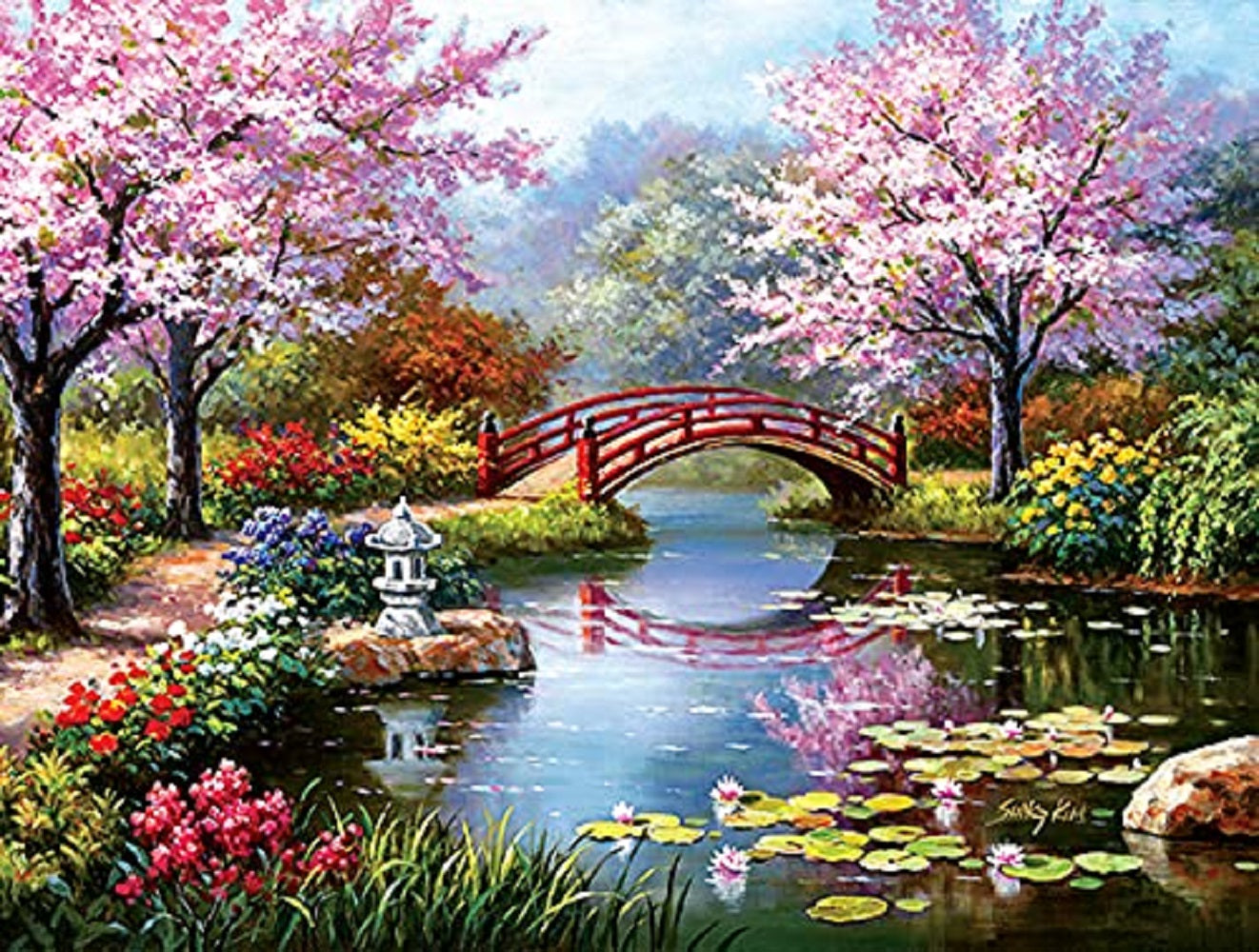 Japanese Garden in Bloom 1000 pc  Jigsaw Puzzle 36632