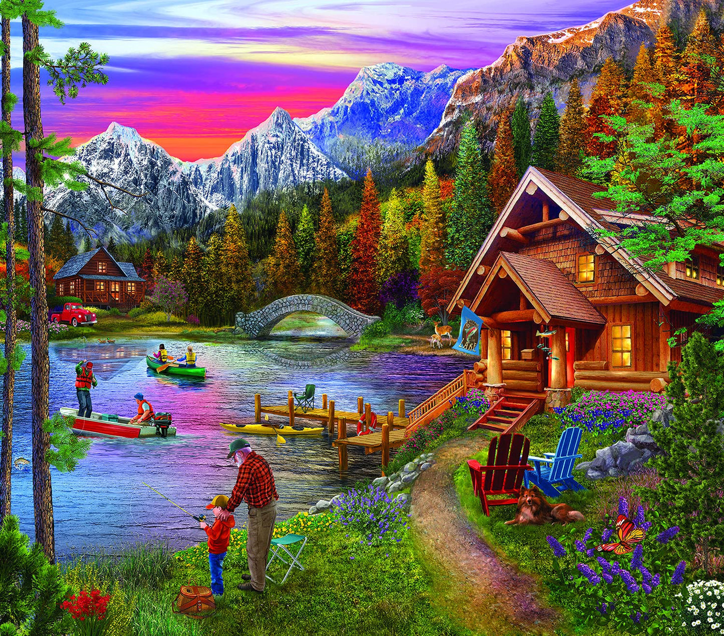 Stone Bridge Lake 300 pc  Jigsaw Puzzle 31991