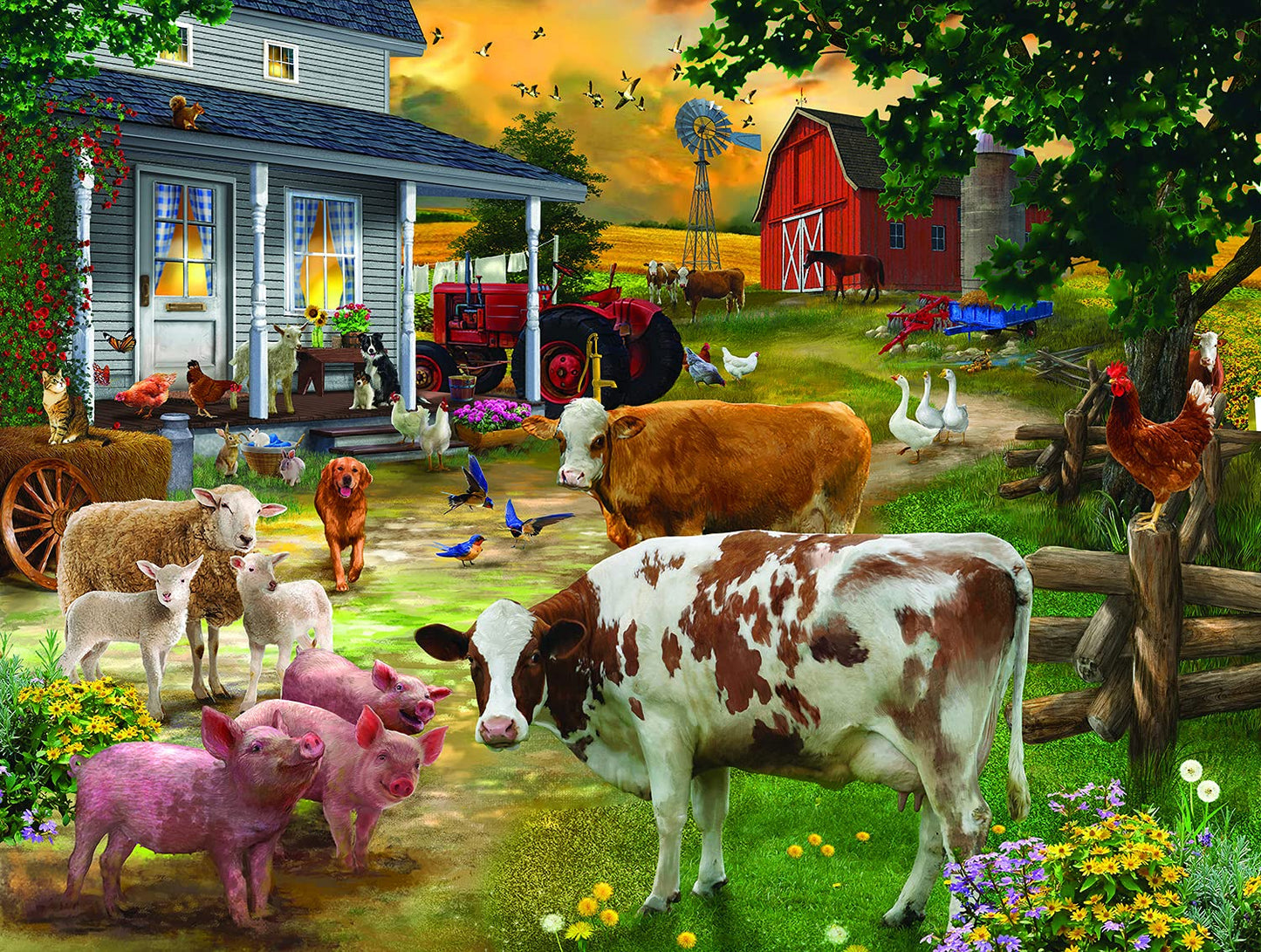 Gathering in the Farm Yard 300 pc  Jigsaw Puzzle 31994