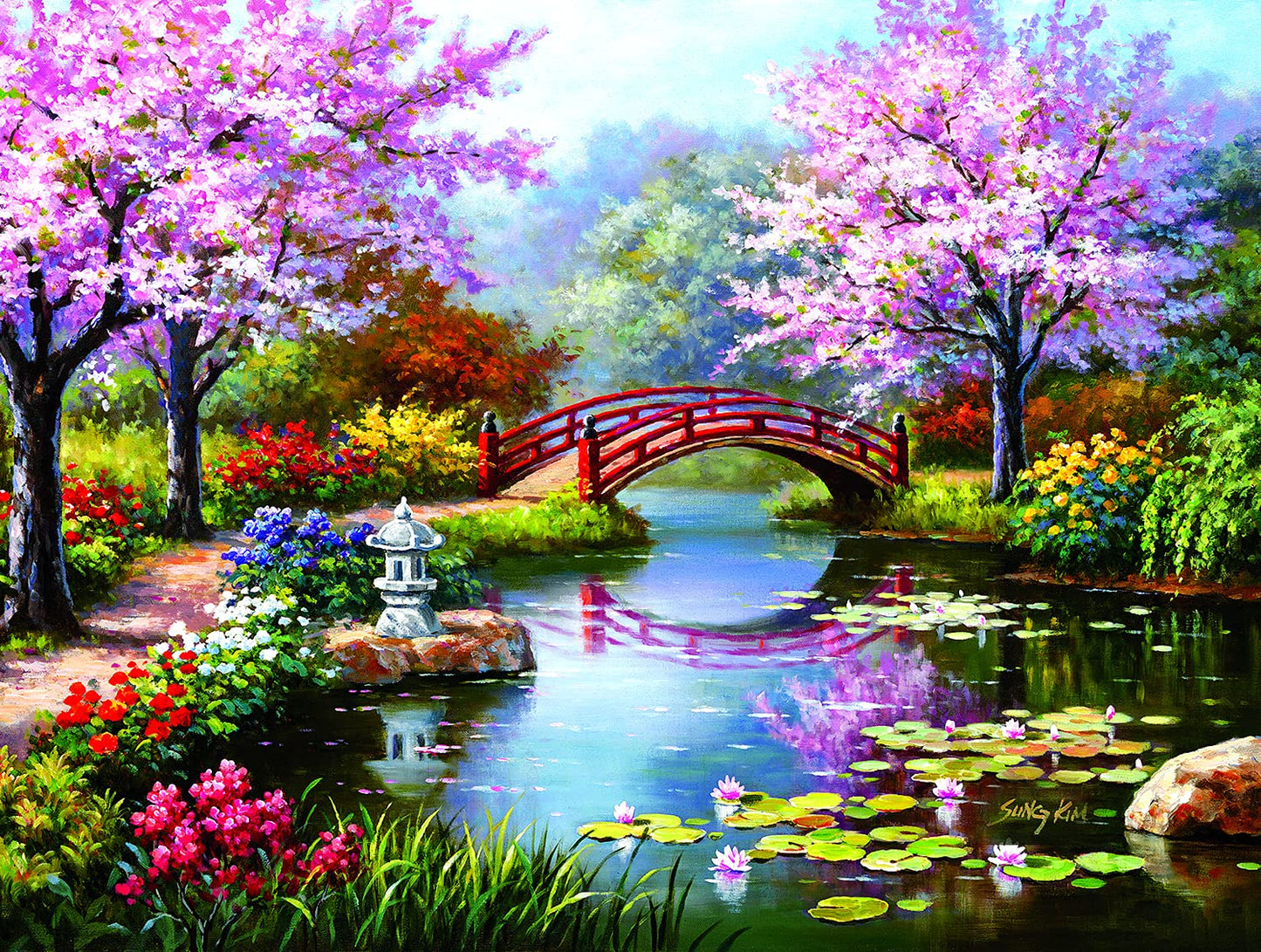 Japanese Garden in Bloom 300 pc  Jigsaw Puzzle 34455