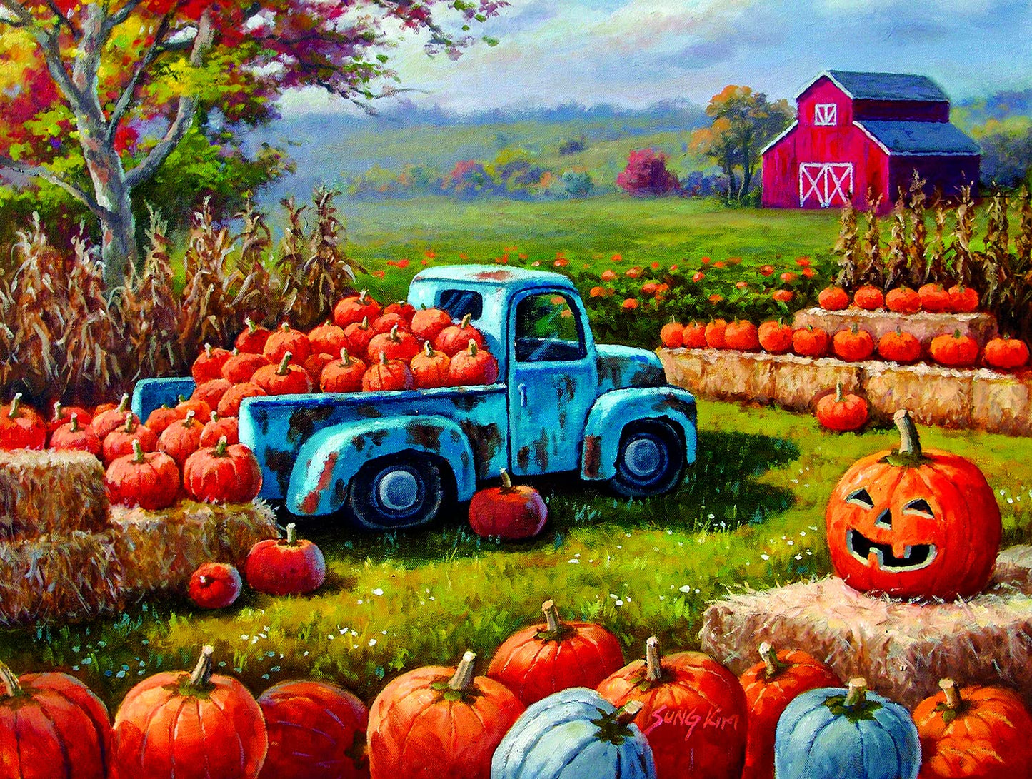 Pumpkin Farm Festival 300 pc  Jigsaw Puzzle 41748