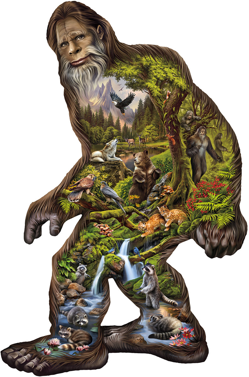 Out of the Forest Bigfoot 850 pc Special Shape Jigsaw Puzzle 95054