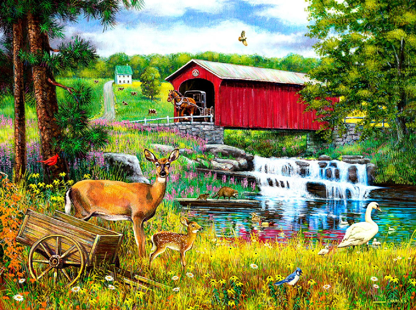Crossing the Falls 1000 pc  Jigsaw Puzzle 37235