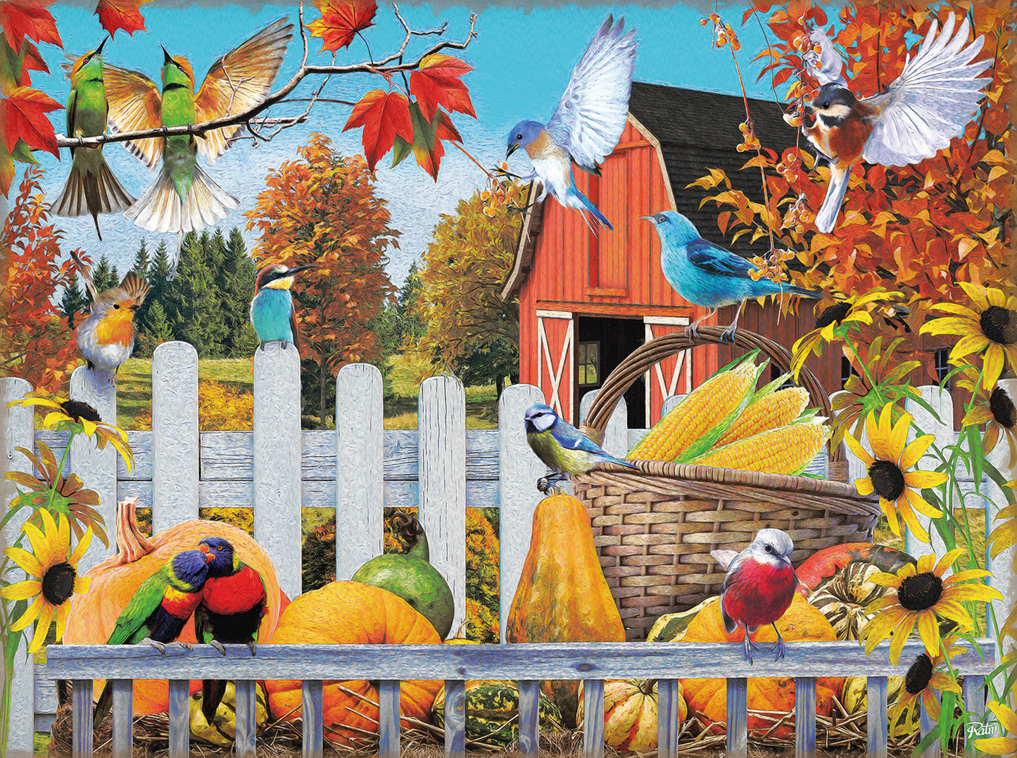 Gathering for Fall 300 pc  Jigsaw Puzzle 42231