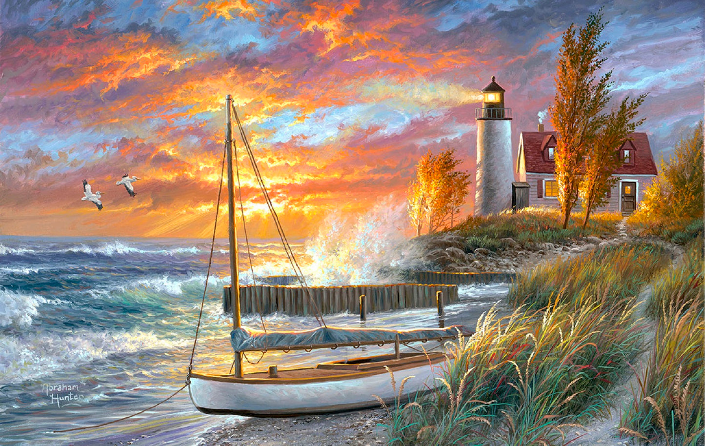 Point Betsie Lighthouse 550 pc  Jigsaw Puzzle 69796