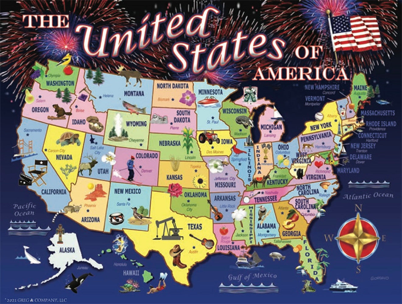 United States Map 1000 pc  Jigsaw Puzzle 37266