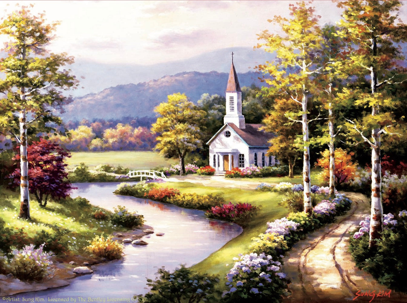 Country Chapel 1000 pc  Jigsaw Puzzle 40056