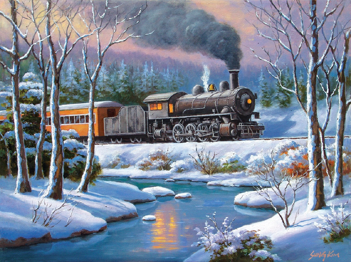 Winter Forest Express 1000 pc  Jigsaw Puzzle 41619