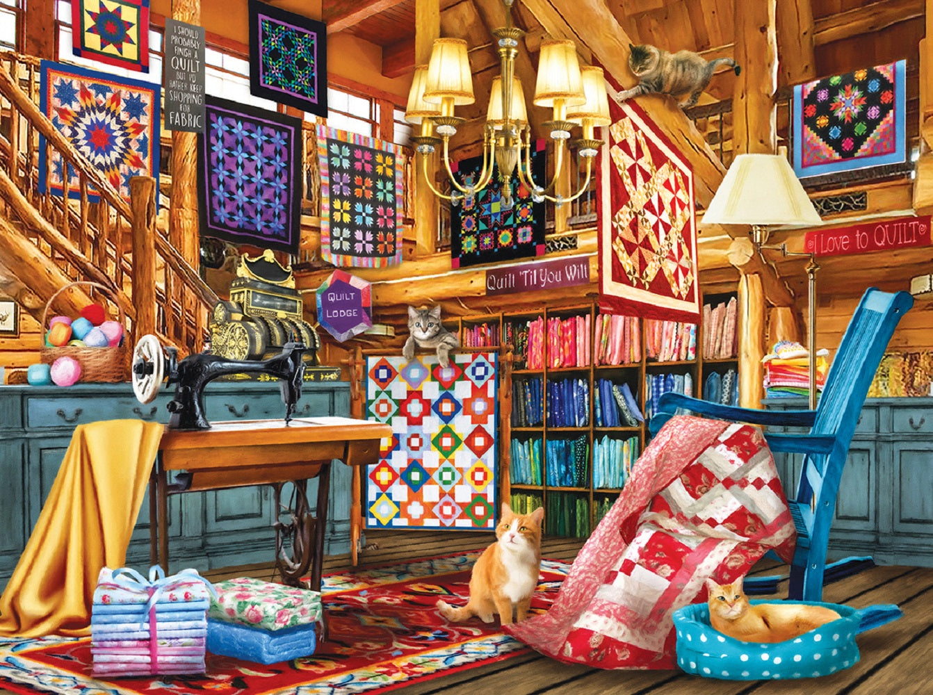 The Quilt Lodge 1000 pc  Jigsaw Puzzle 28594