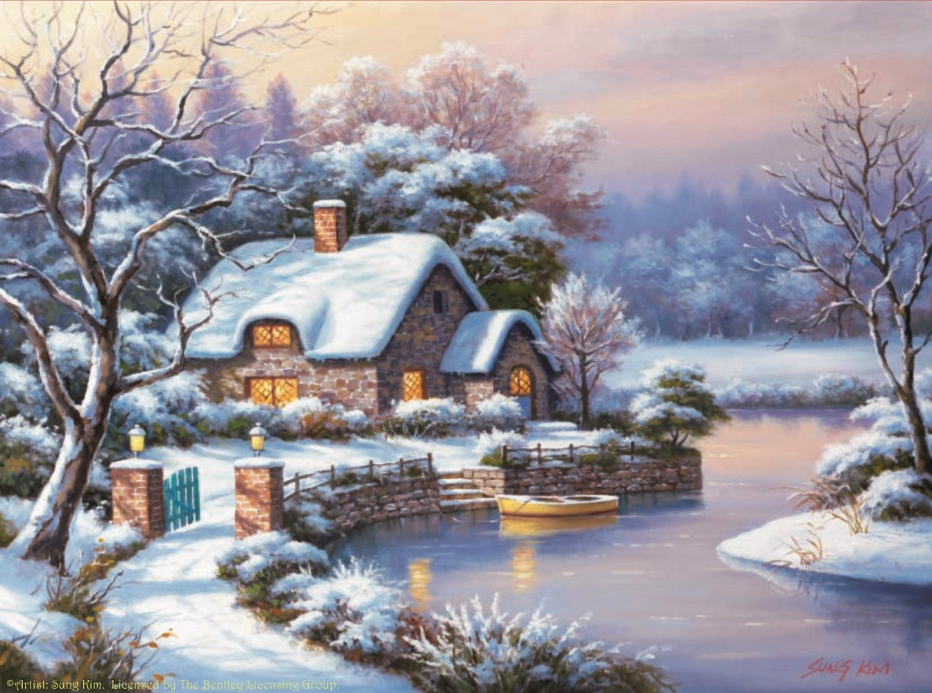 Frosty Winter Evening 500 pc  Jigsaw Puzzle 40051