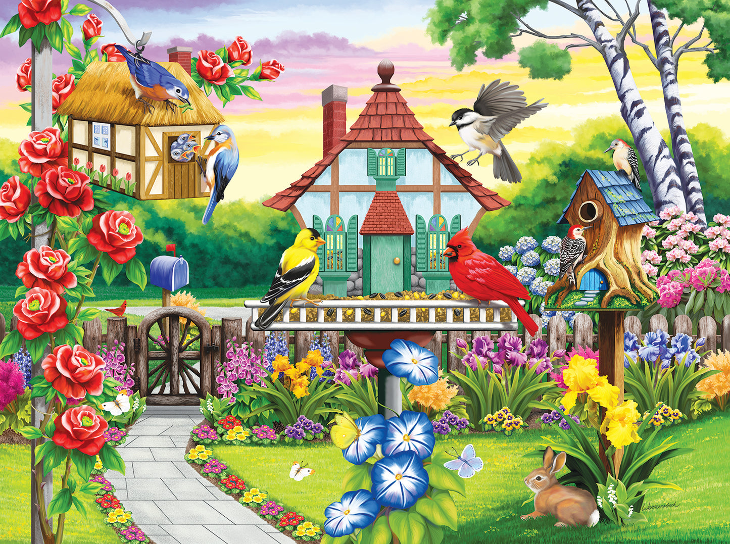 Birds' Favorite Garden 1000 pc  Jigsaw Puzzle 63044