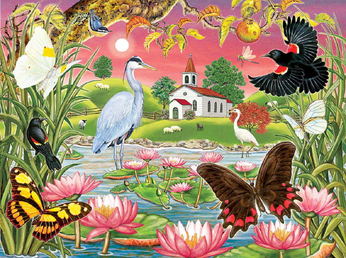 Heron Lake 500 pc  Jigsaw Puzzle 68468