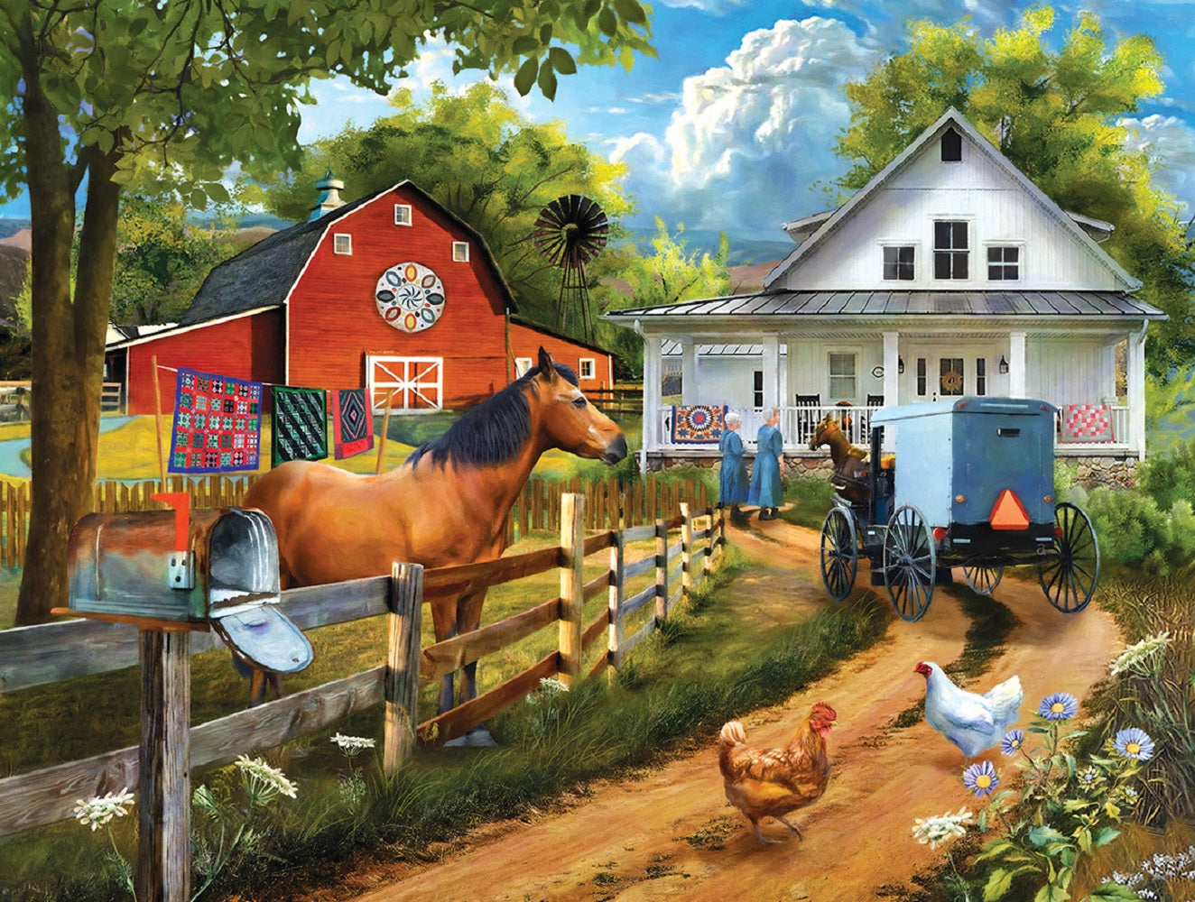 Visiting Neighbors 300 pc  Jigsaw Puzzle 29802