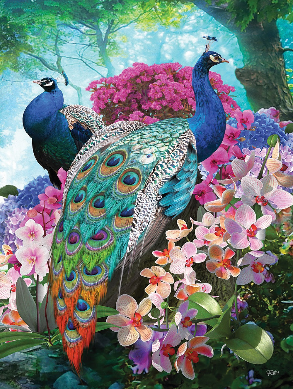 Pretty Peacock 300 pc  Jigsaw Puzzle 42374