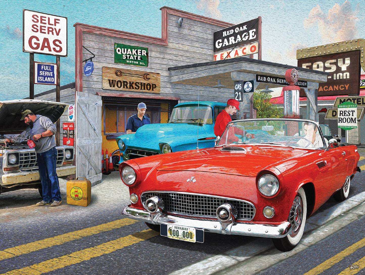 Red Oak Service Station 500 pc  Jigsaw Puzzle 42318