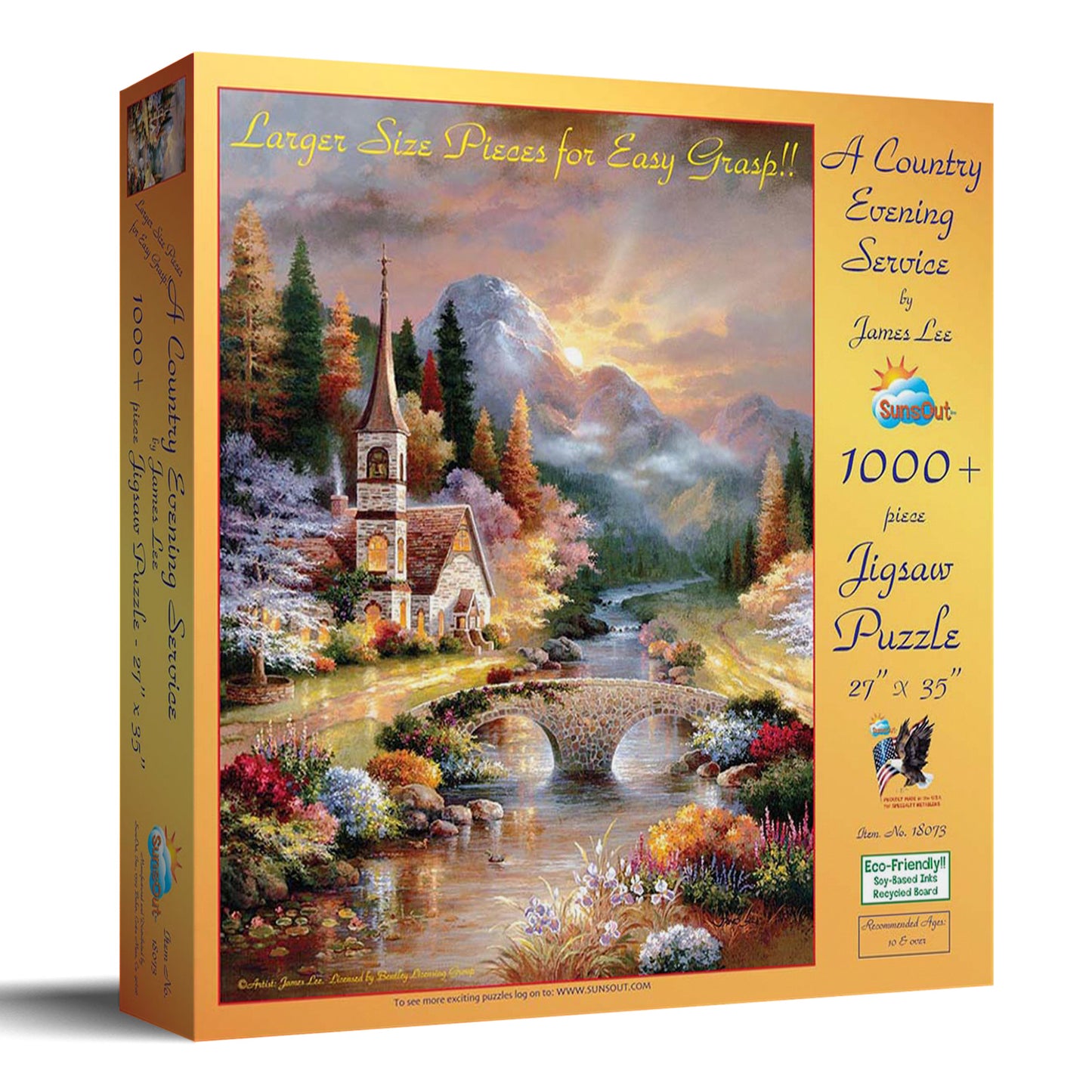 A Country Evening Service 1000 pc Large Pieces Jigsaw Puzzle 18073