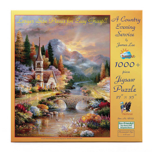 A Country Evening Service 1000 pc Large Pieces Jigsaw Puzzle 18073