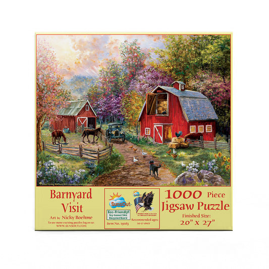 Barnyard Visit 1000 pc  Jigsaw Puzzle 19163