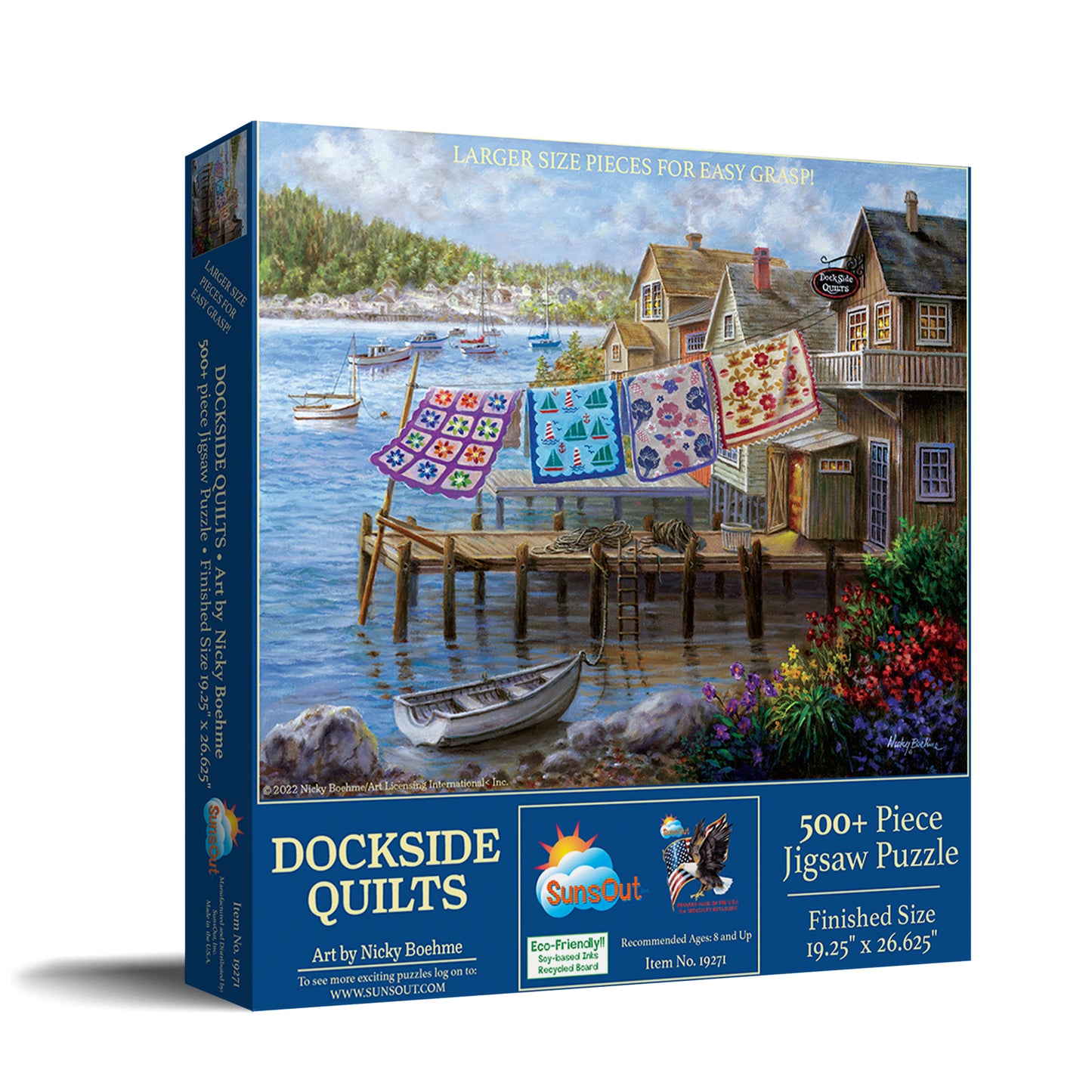 Dockside Quilts 500 pc Large Pieces Jigsaw Puzzle 19271