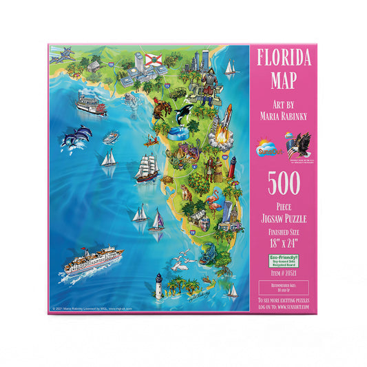 Florida Map 500 pc  Jigsaw Puzzle 20521