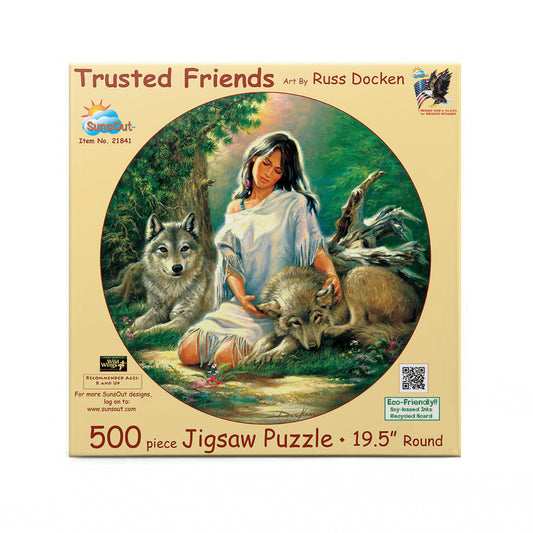 Trusted Friends 500 pc Round Jigsaw Puzzle 21841