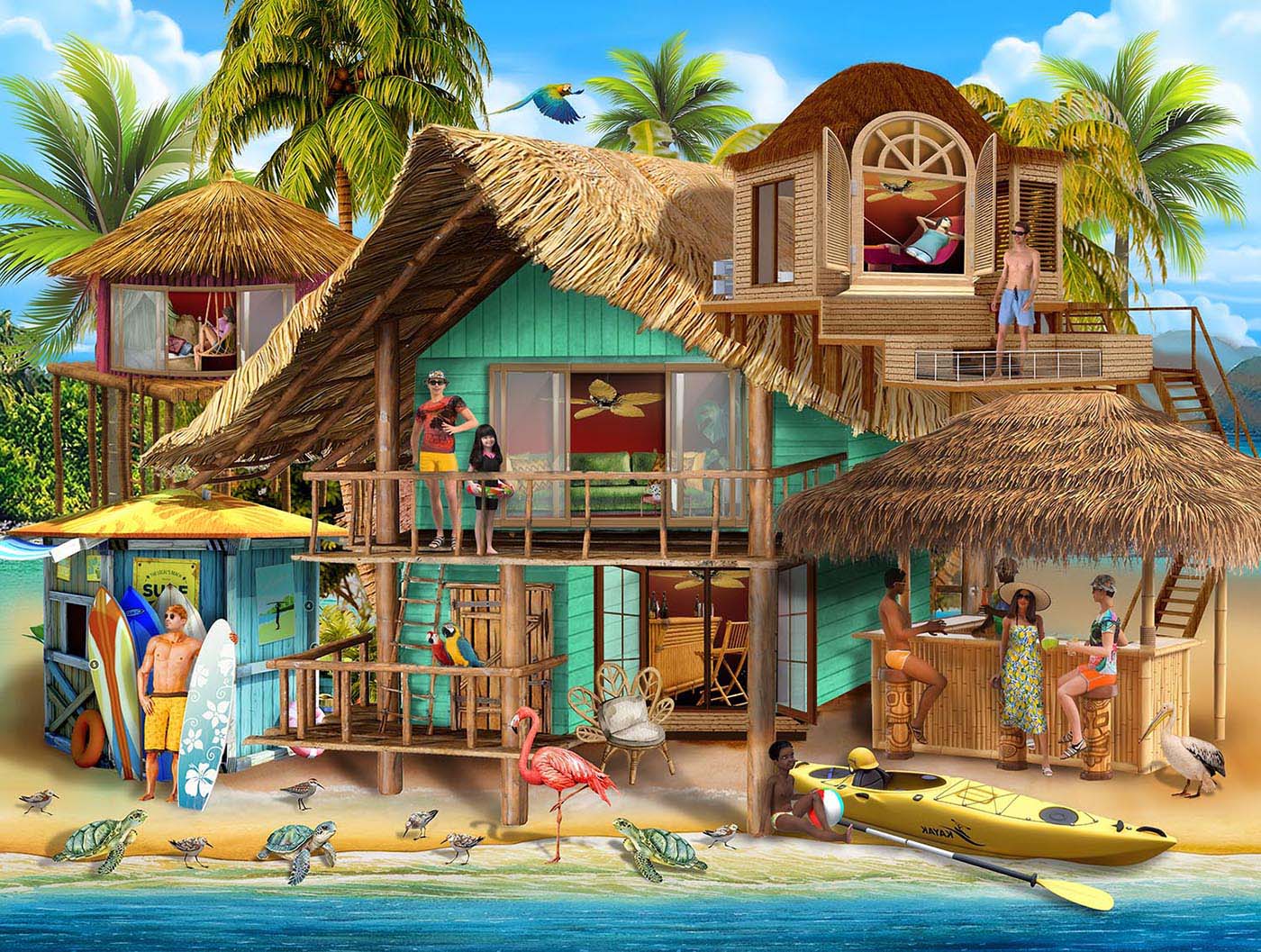 Tropical Vacation 500 pc  Jigsaw Puzzle 23053