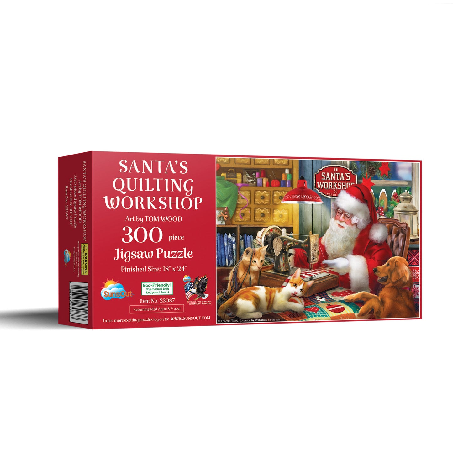 Santa's Quilting Workshop 300 pc  Jigsaw Puzzle 23087