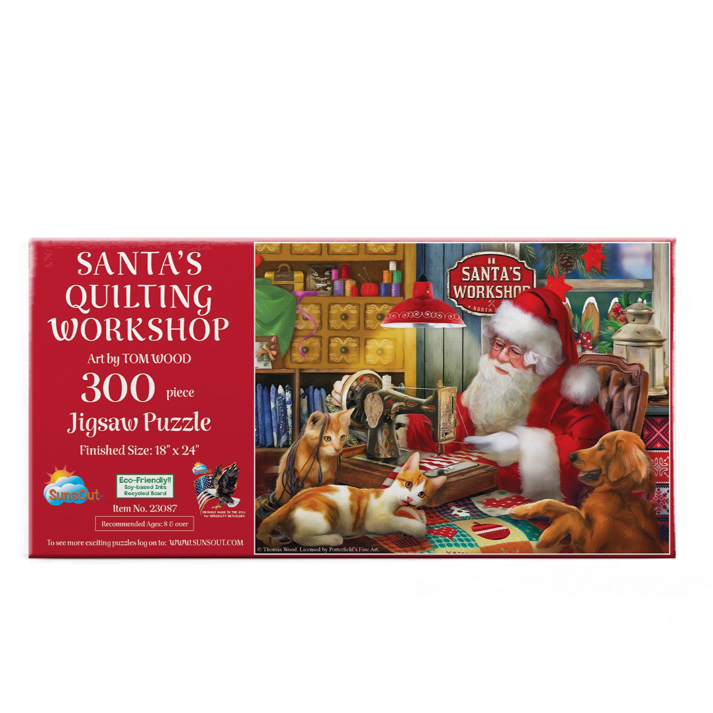 Santa's Quilting Workshop 300 pc  Jigsaw Puzzle 23087