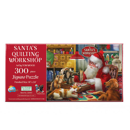 Santa's Quilting Workshop 300 pc  Jigsaw Puzzle 23087