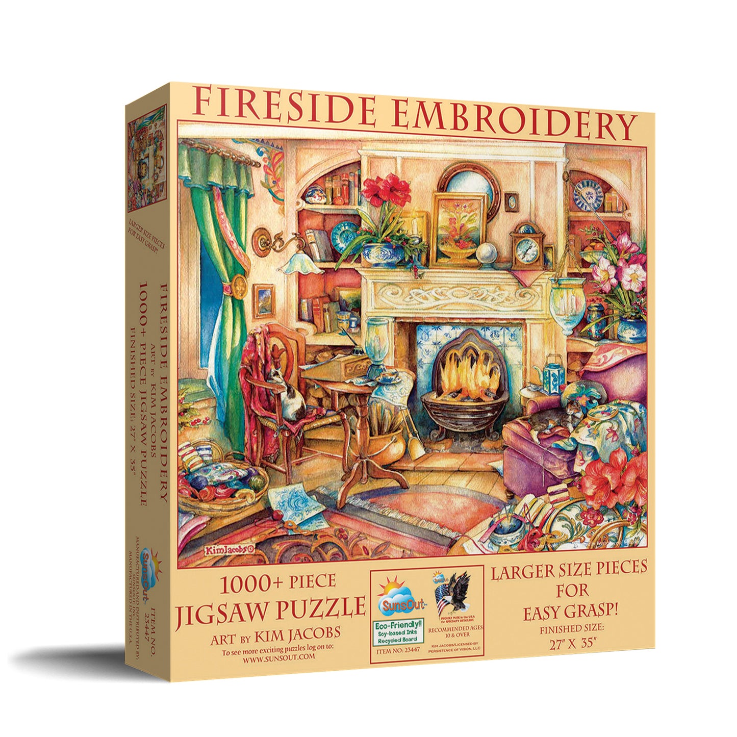 Fireside Embroidery 1000 pc Large Pieces Jigsaw Puzzle 23447
