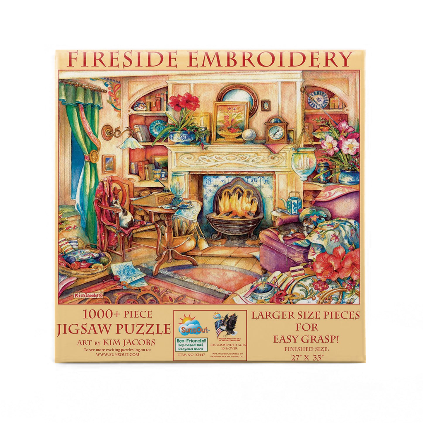 Fireside Embroidery 1000 pc Large Pieces Jigsaw Puzzle 23447