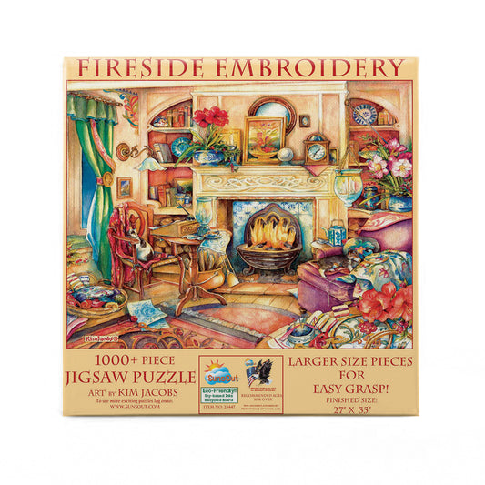 Fireside Embroidery 1000 pc Large Pieces Jigsaw Puzzle 23447