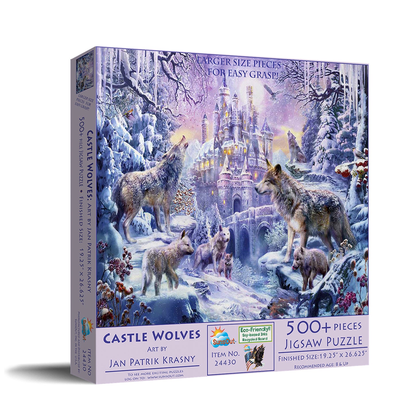 Castle Wolves 500 pc Large Pieces Jigsaw Puzzle 24430