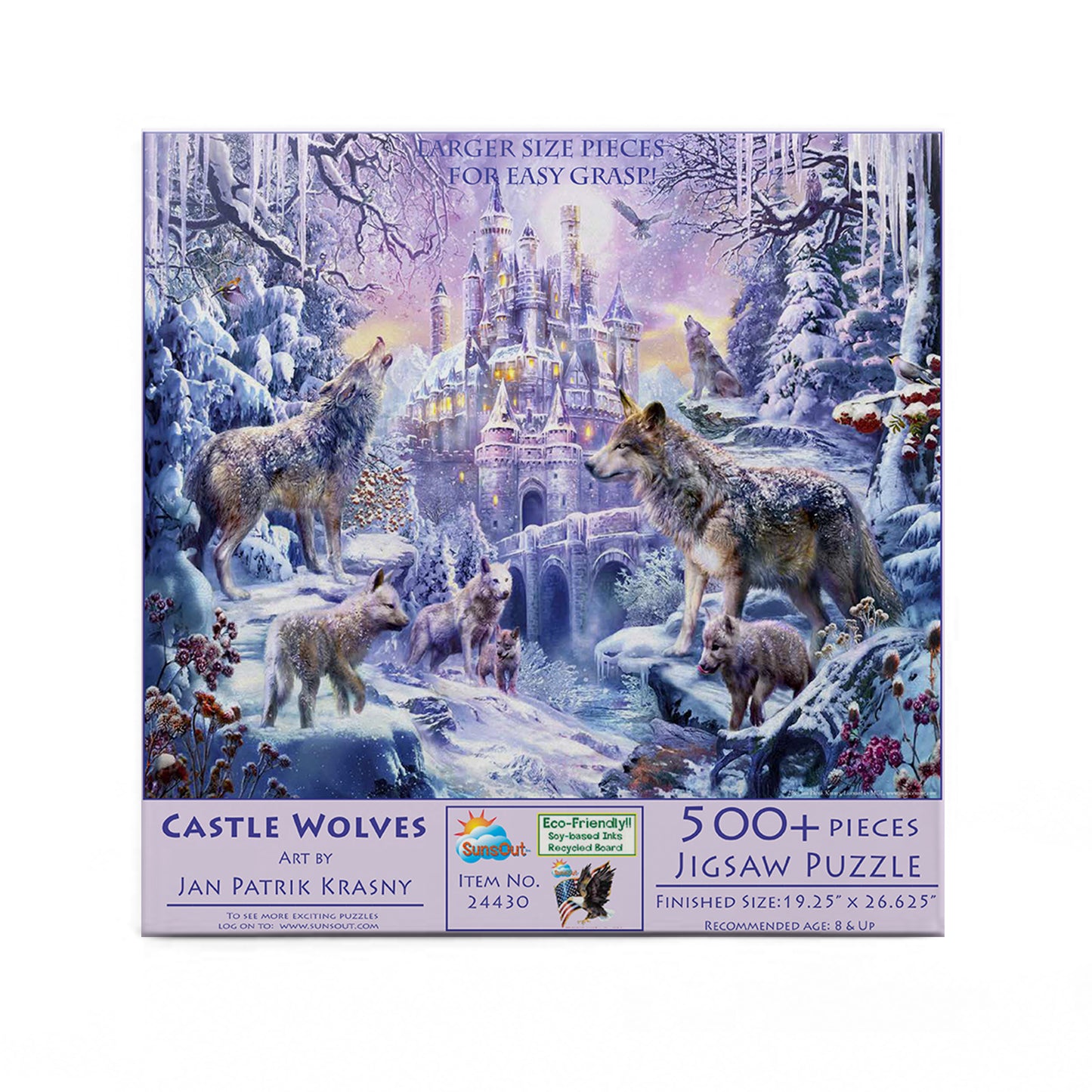 Castle Wolves 500 pc Large Pieces Jigsaw Puzzle 24430