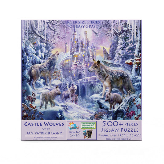 Castle Wolves 500 pc Large Pieces Jigsaw Puzzle 24430