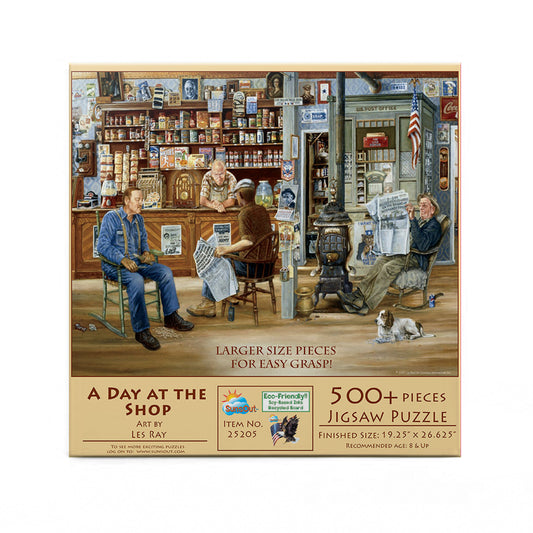 A Day at the Shop 500 pc Large Pieces Jigsaw Puzzle 25205