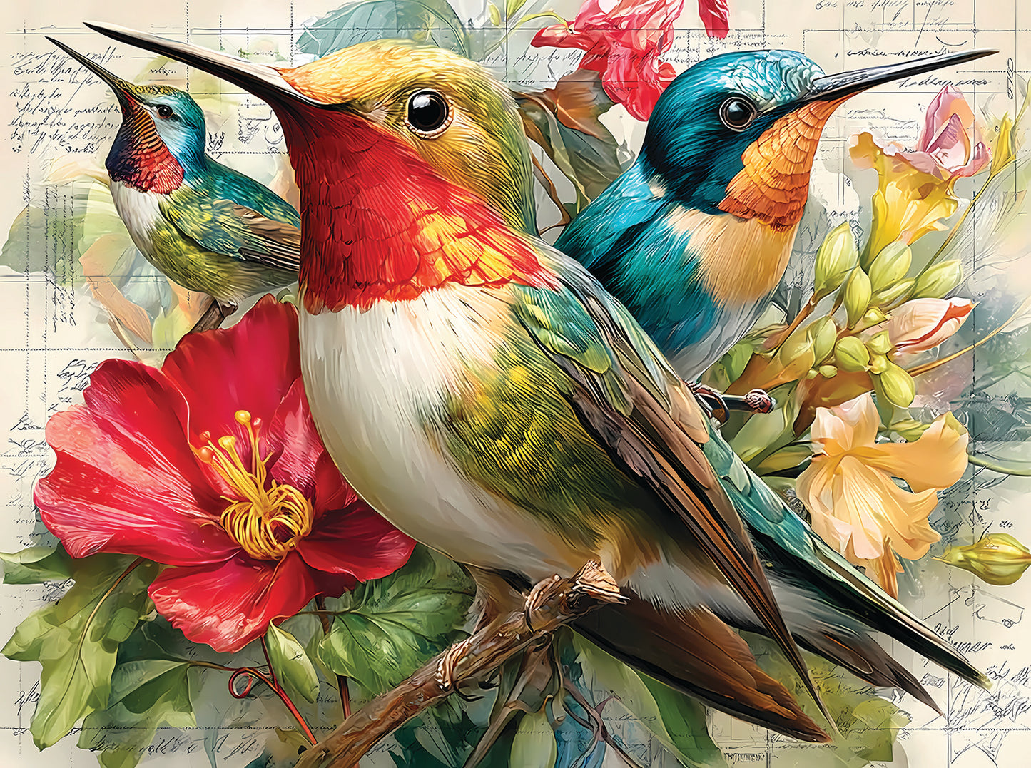 Birdsong and Botanicals 1000 pc  Jigsaw Puzzle 27310