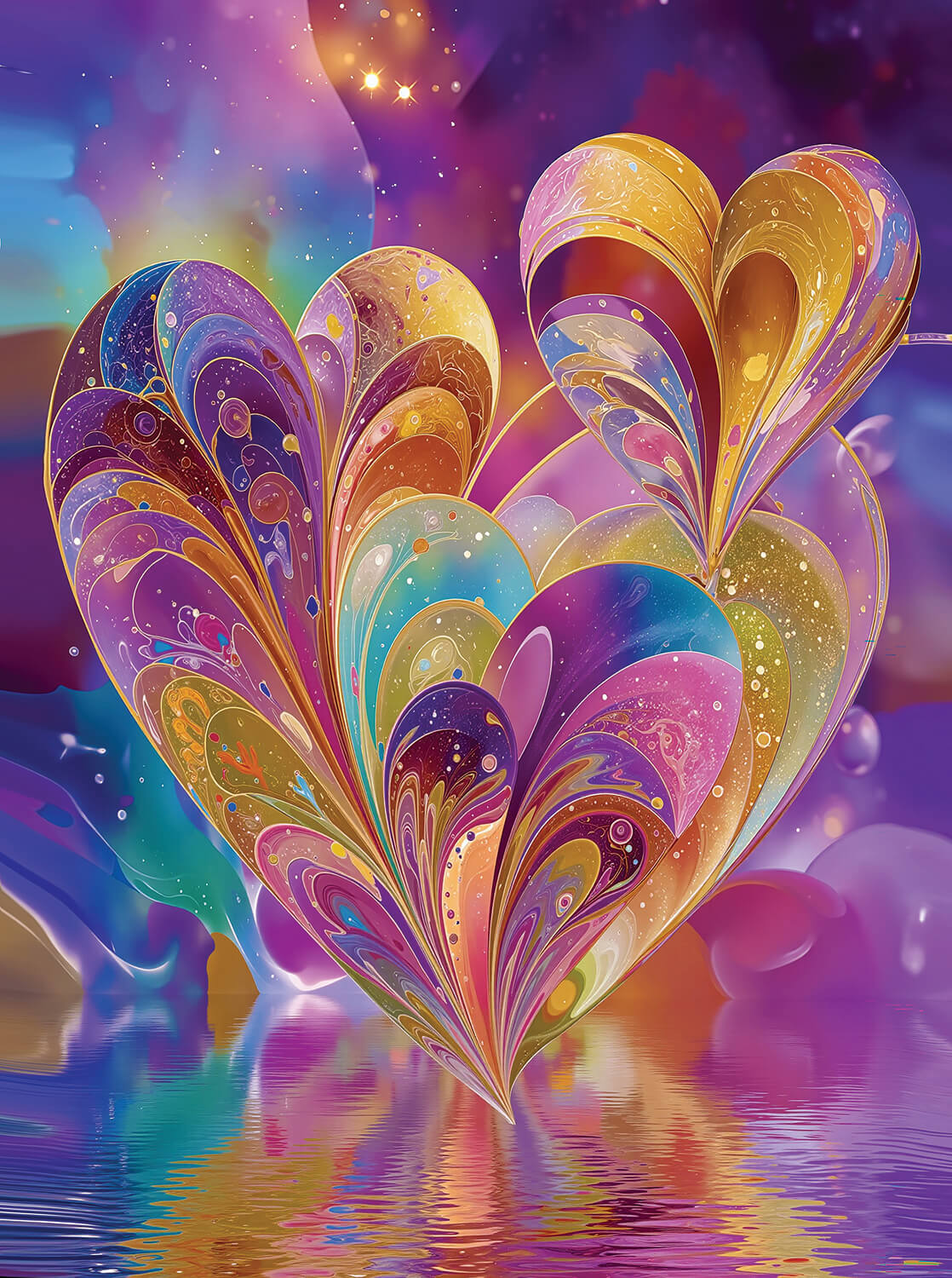 Valentine Hearts Reflection 1000 pc  Jigsaw Puzzle 27340