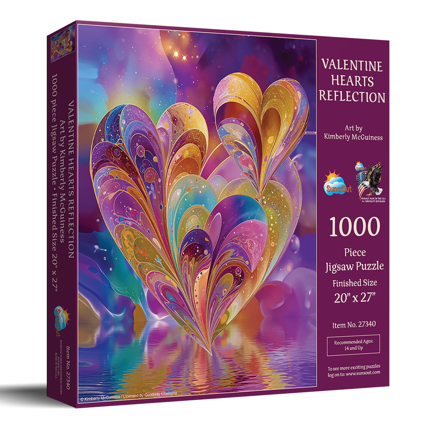 Valentine Hearts Reflection 1000 pc  Jigsaw Puzzle 27340