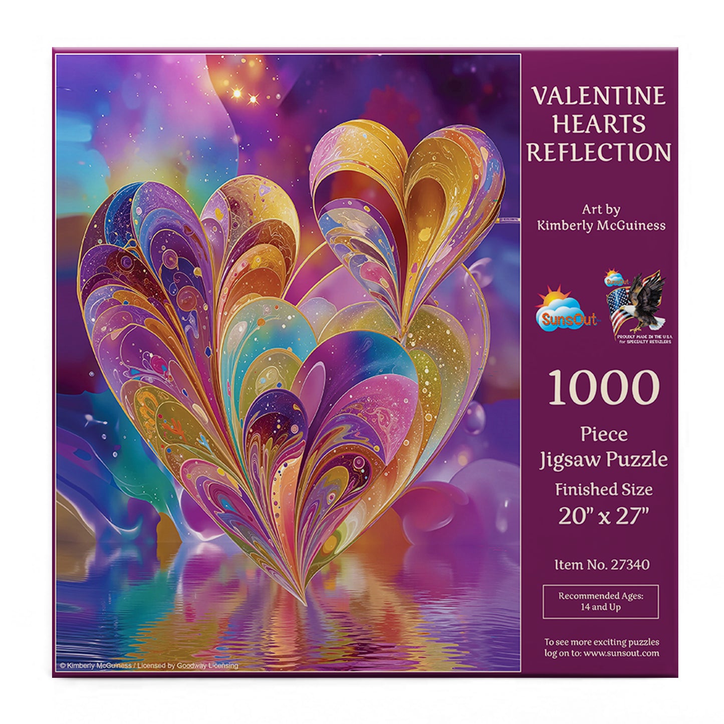 Valentine Hearts Reflection 1000 pc  Jigsaw Puzzle 27340
