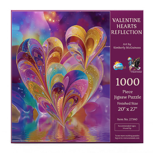 Valentine Hearts Reflection 1000 pc  Jigsaw Puzzle 27340