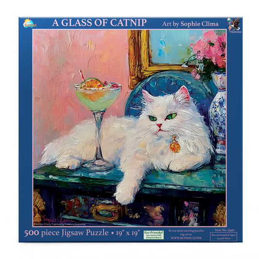 A Glass of Catnip 500 pc  Jigsaw Puzzle 27410