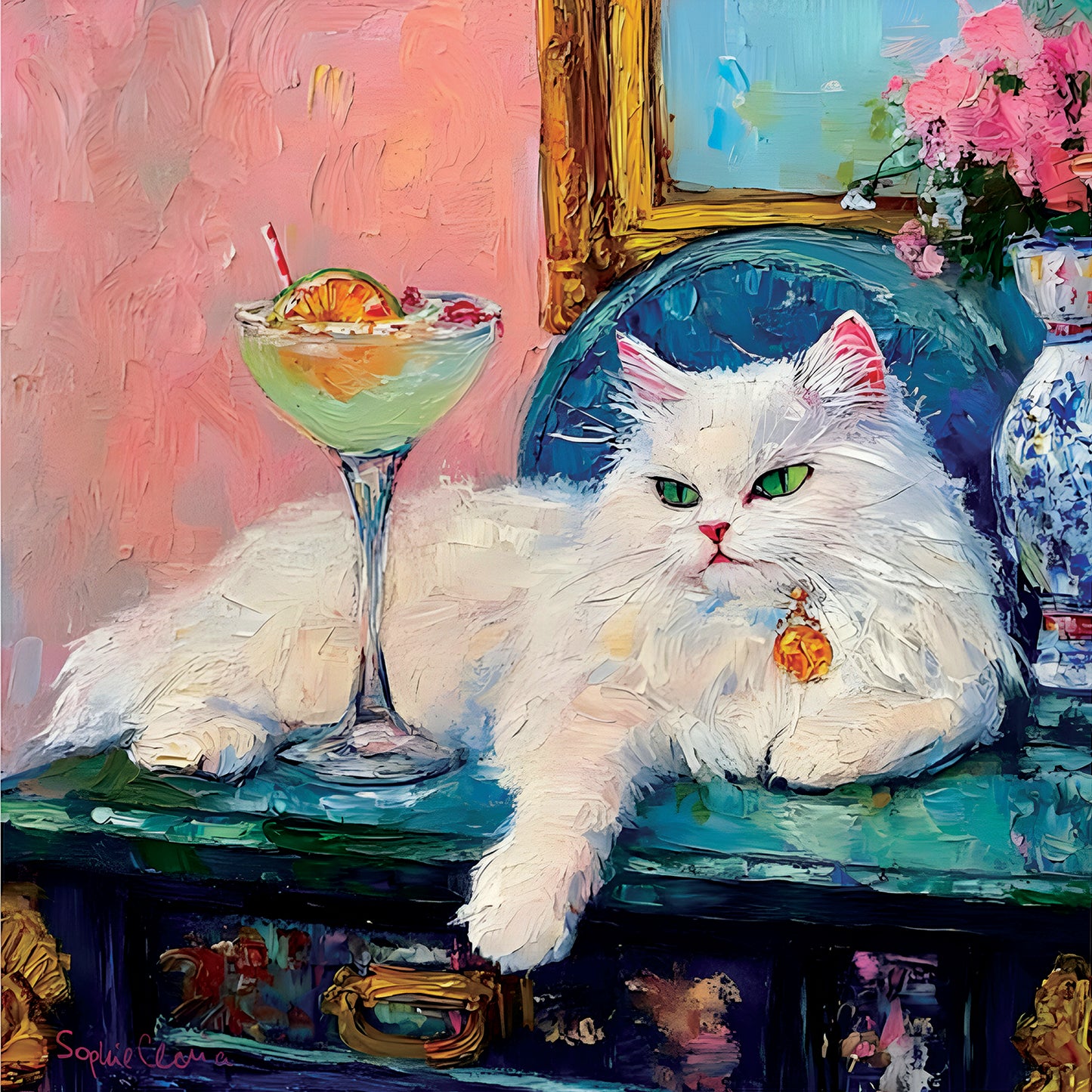A Glass of Catnip 500 pc  Jigsaw Puzzle 27410