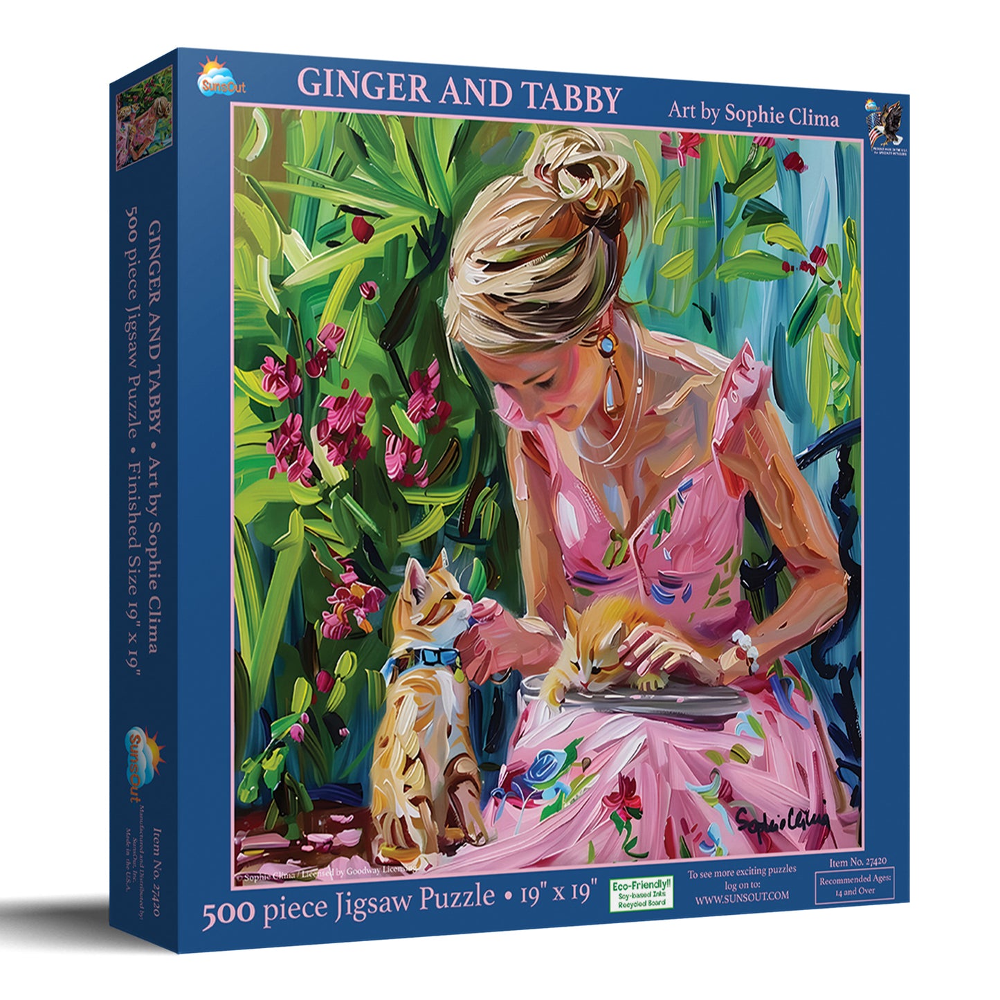 Ginger and Tabby 500 pc  Jigsaw Puzzle 27420