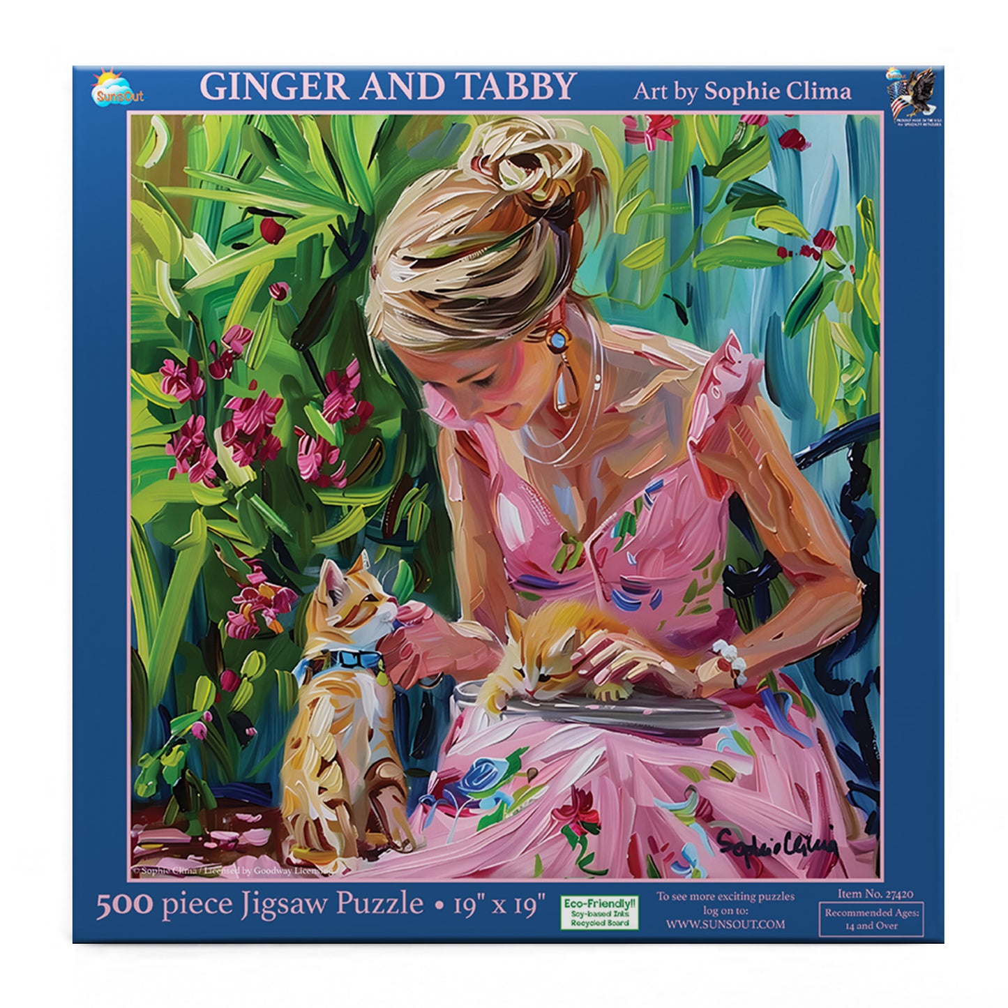 Ginger and Tabby 500 pc  Jigsaw Puzzle 27420