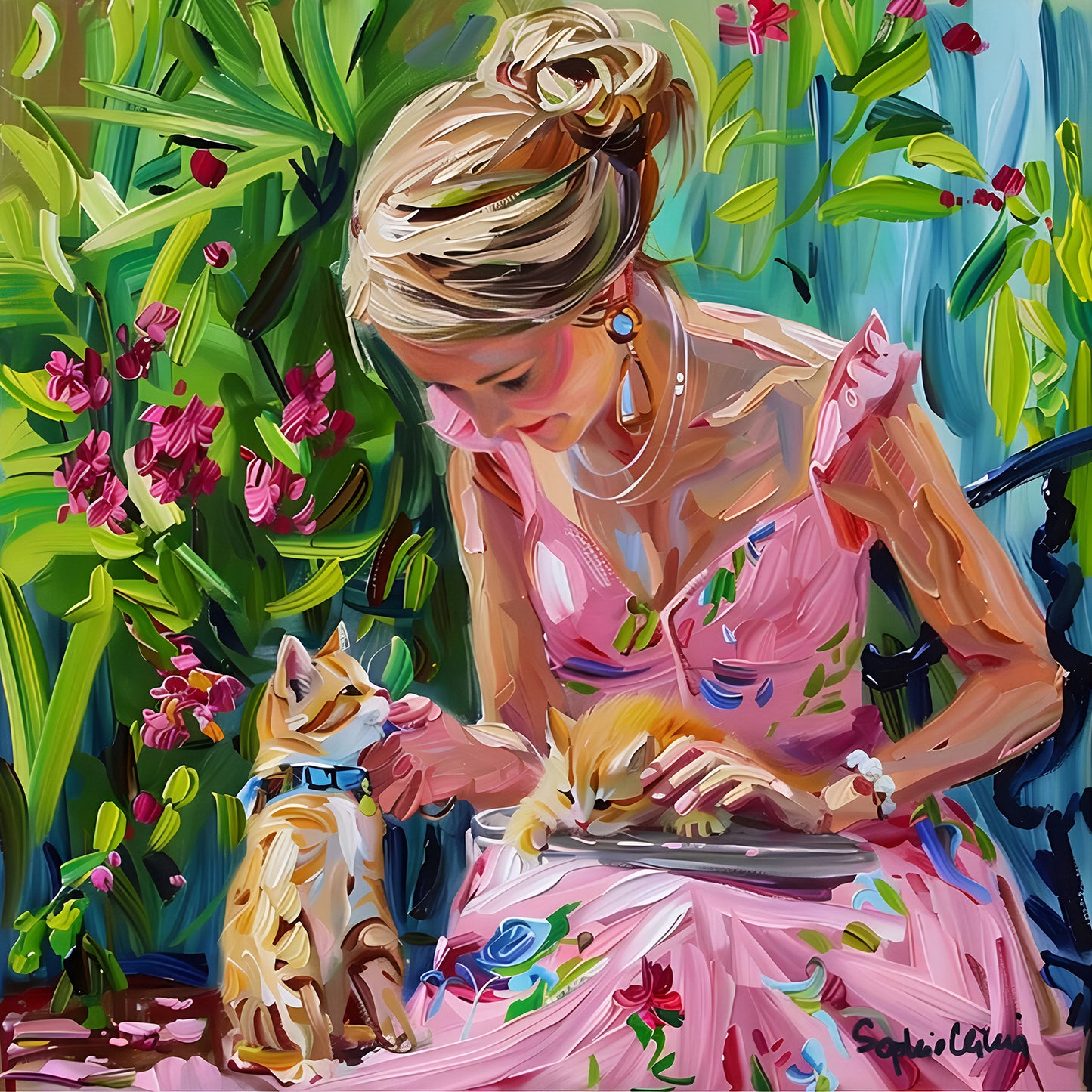 Ginger and Tabby 500 pc  Jigsaw Puzzle 27420