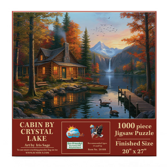 Cabin by Crystal Lake 1000 pc  Jigsaw Puzzle 28108