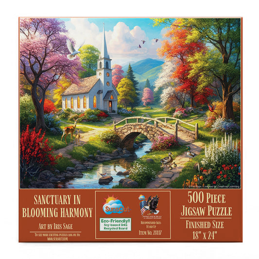 Sanctuary in Blooming Harmony 500 pc  Jigsaw Puzzle 28117