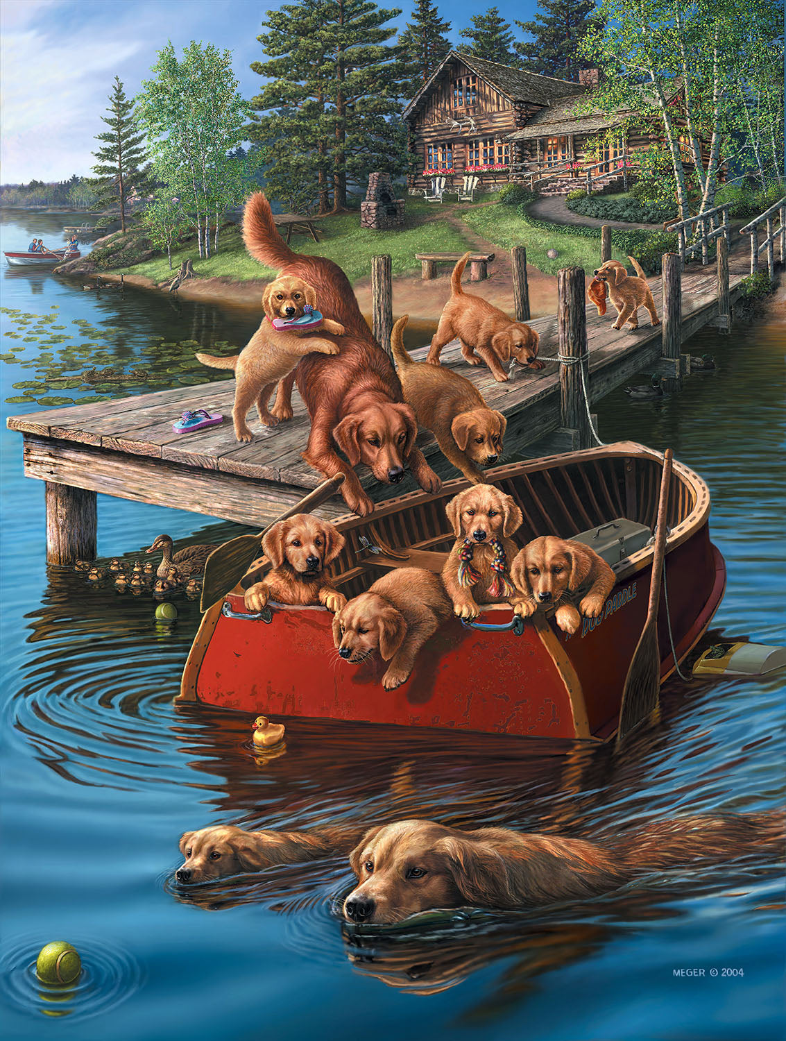 Dog Paddle 300 pc  Jigsaw Puzzle 28435