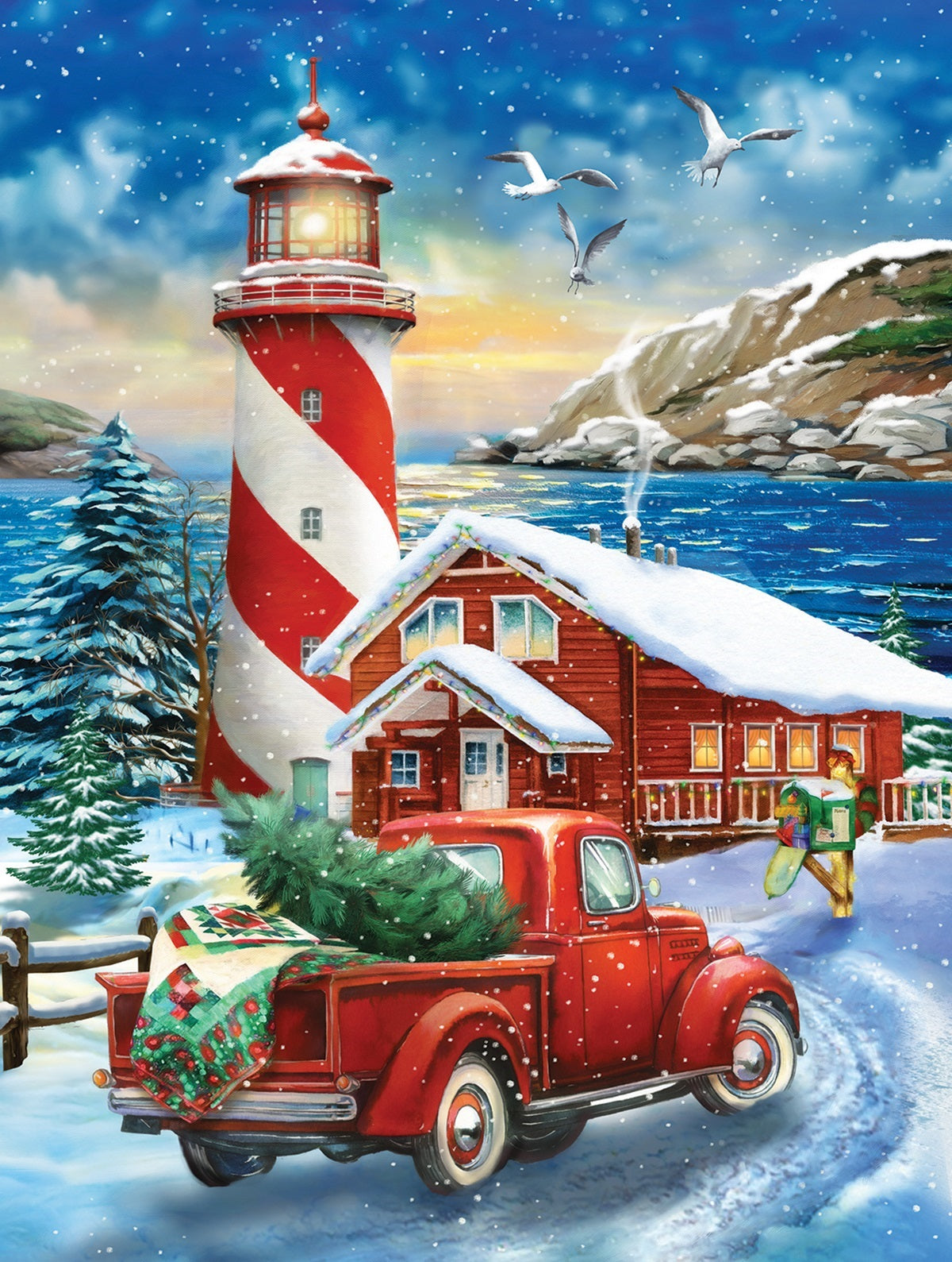 A Winter Lighthouse 500 pc  Jigsaw Puzzle 28507